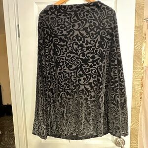 Jones New York Black velvet skirt. 1X, festive, holiday, party, luxury!